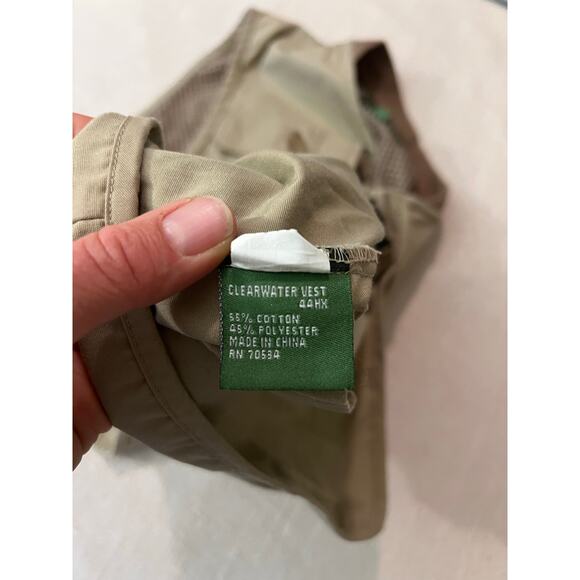 Vintage Orvis Clearwater fly fishing vest wading floating men’s large khaki - Picture 5 of 6